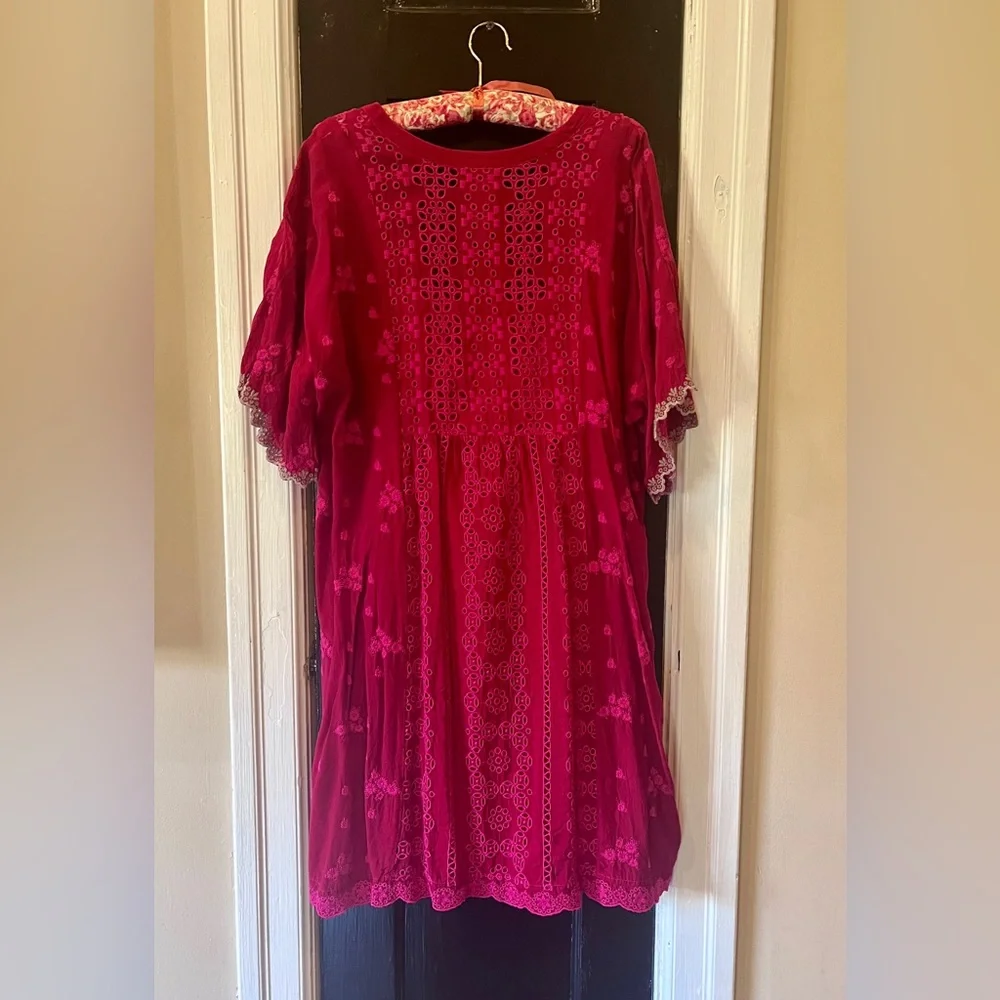 ❤️ Johnny Was Dress With Slip. Size L ❤️ - Picture 5 of 9